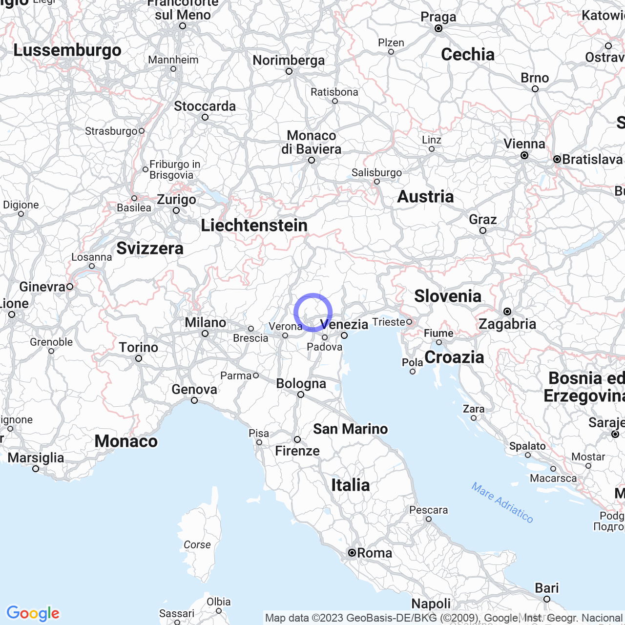 Mappa di Località Produttiva Xilli in Conco