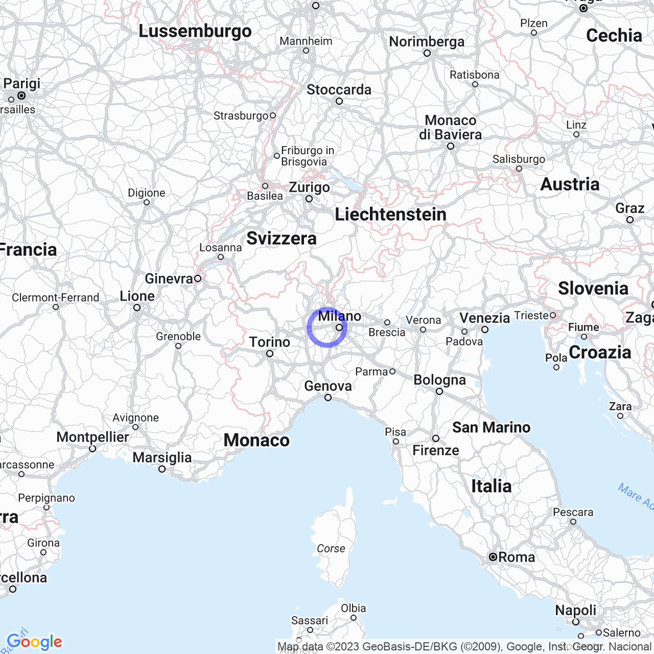 Mappa di Cascina Cantona in Corbetta