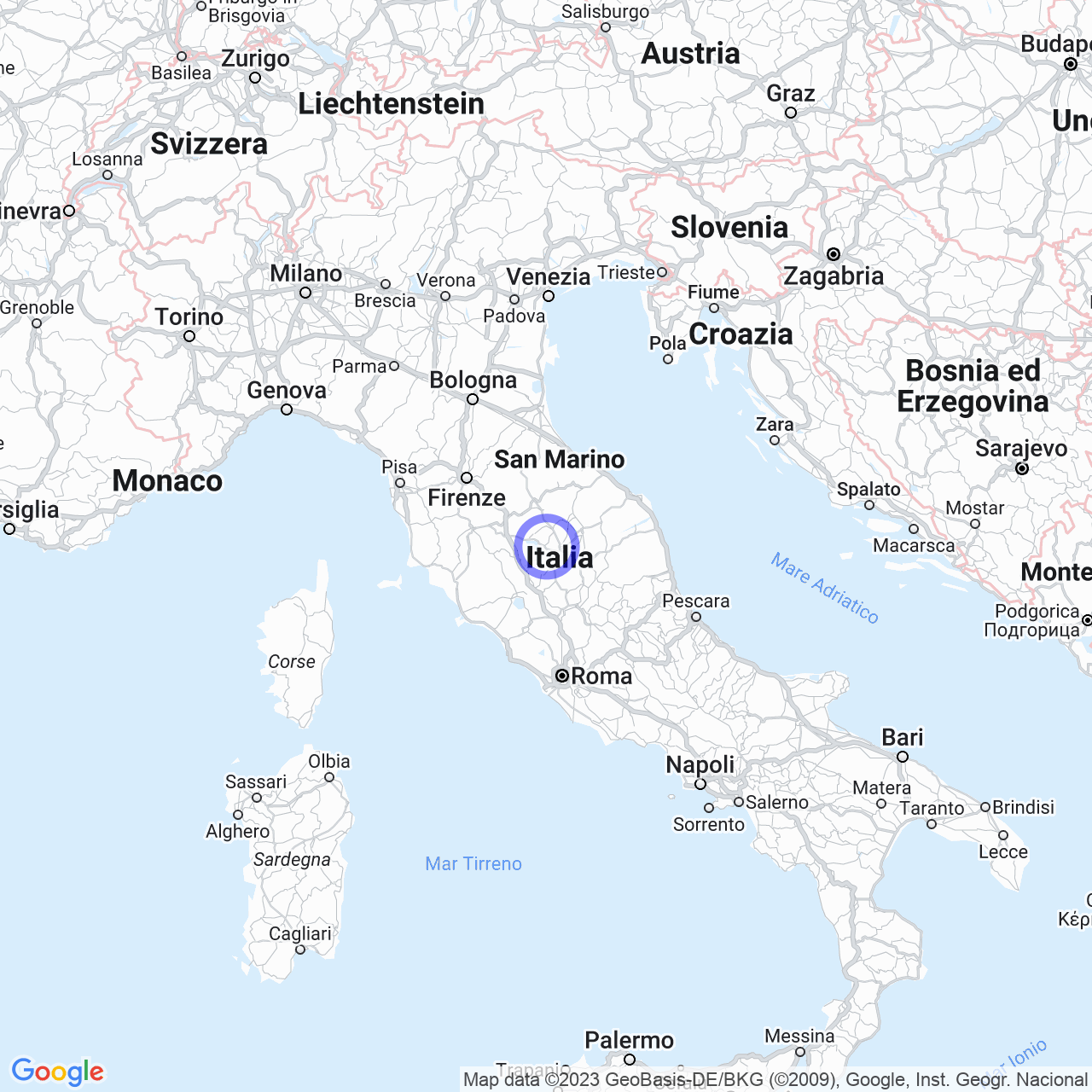 Mappa di Fornaci Rinaldi in Corciano