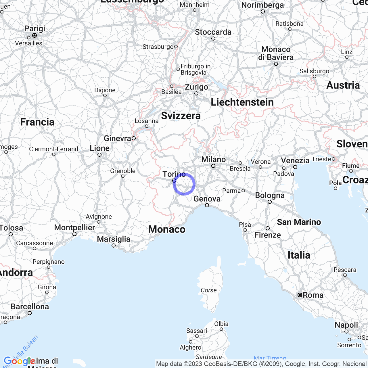 Mappa di Collina del Negro in Cortazzone