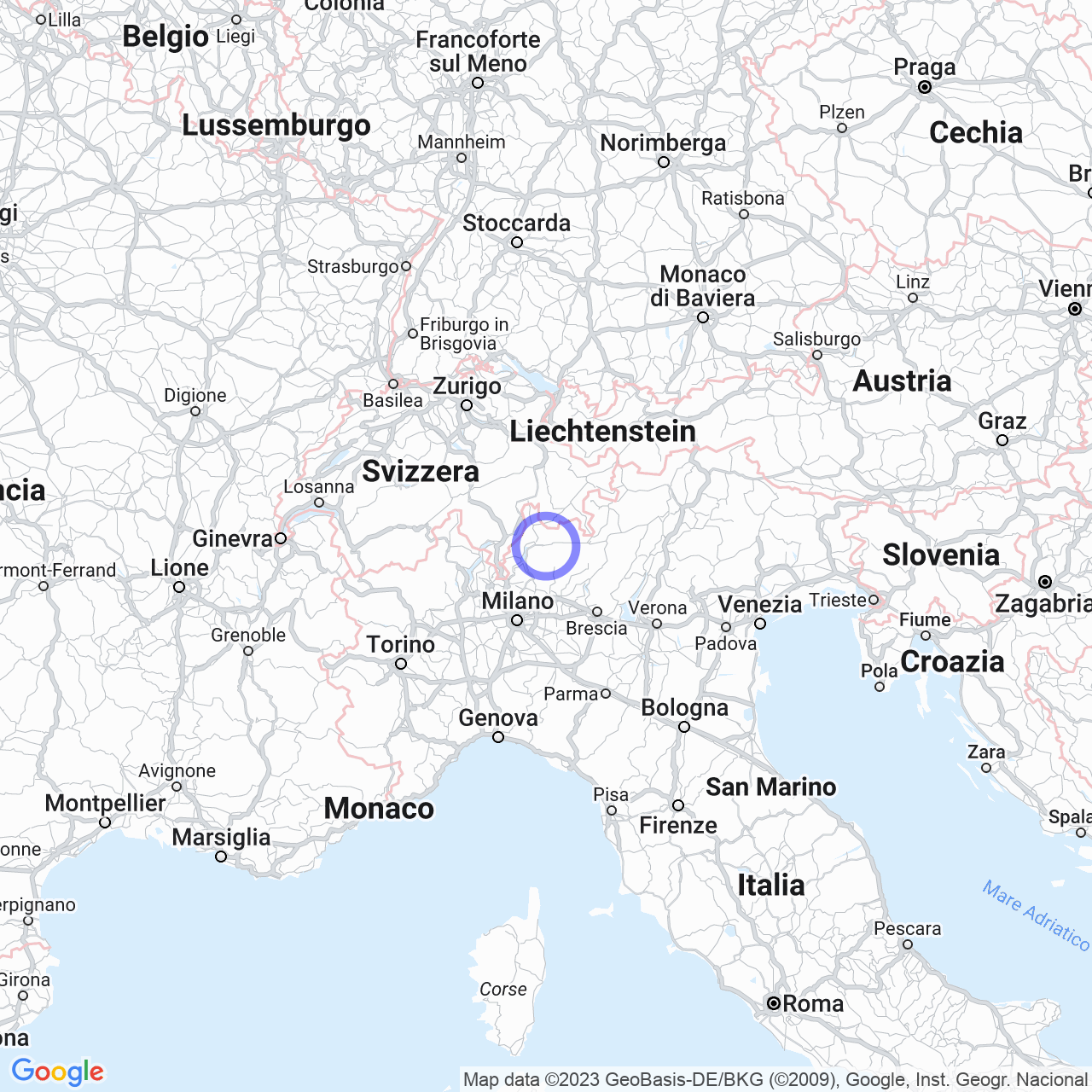 Mappa di LocalitÓ Pietra Piatta in Cosio Valtellino