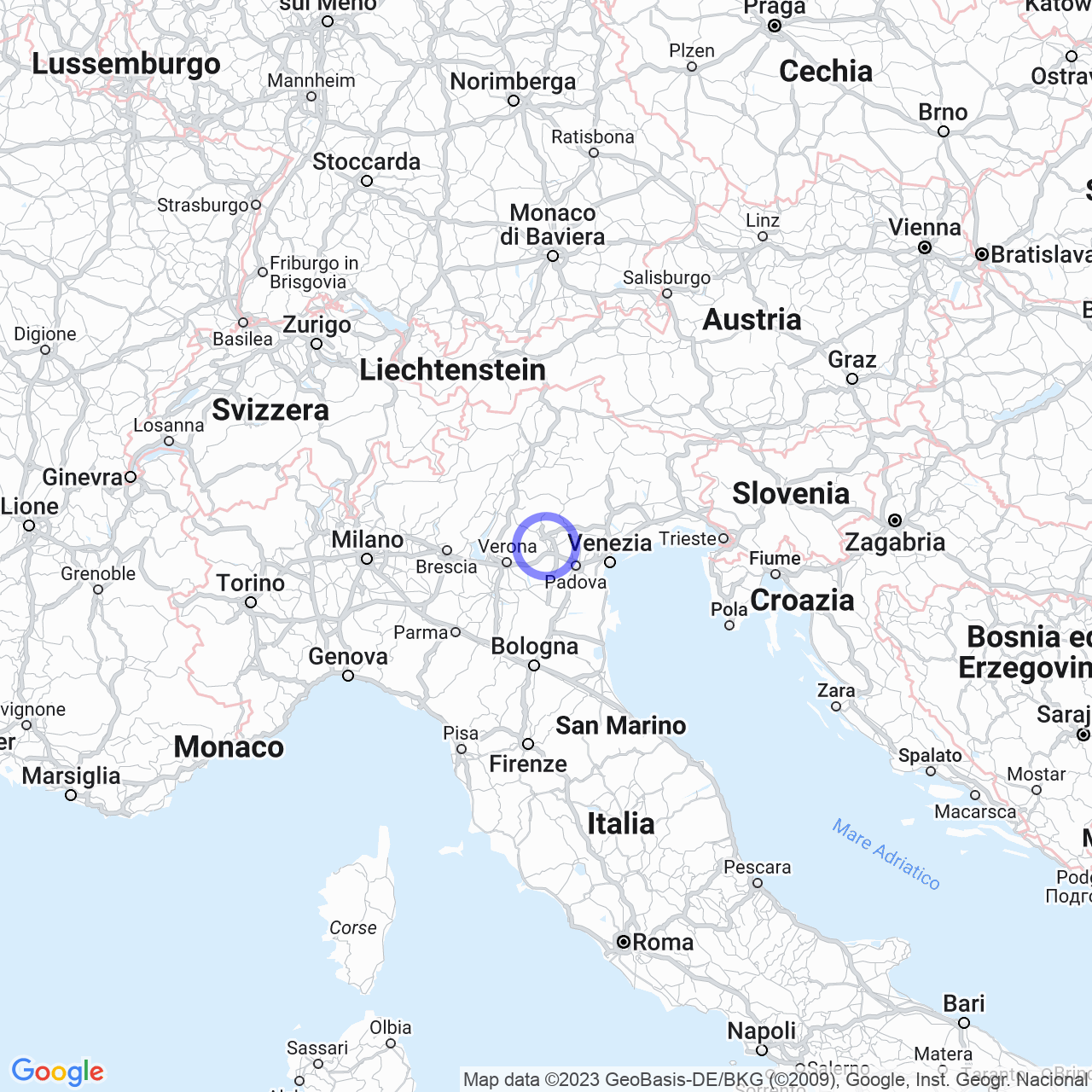 Mappa di Madonna delle Grazie in Costabissara