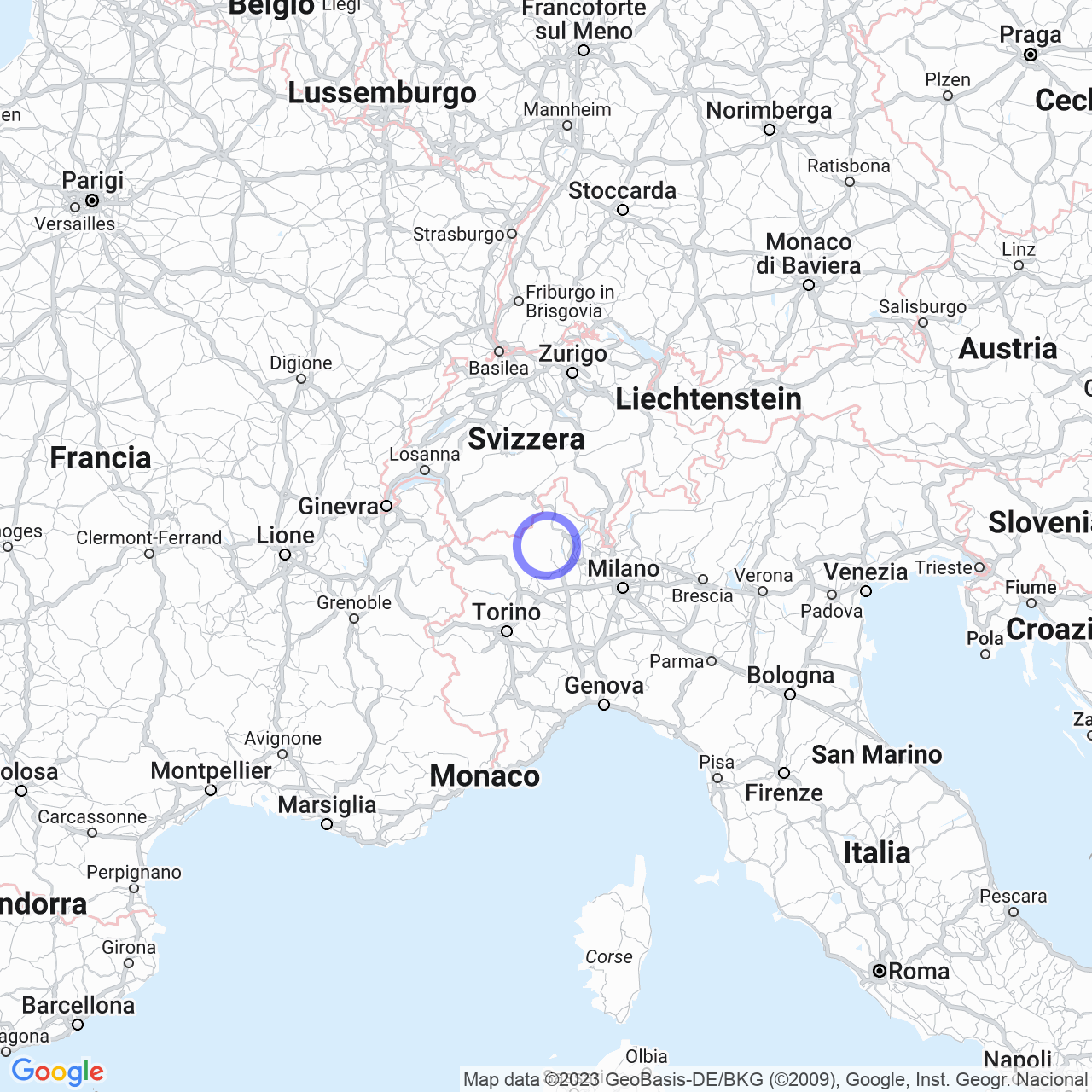 Mappa di Giavinali in Cravagliana