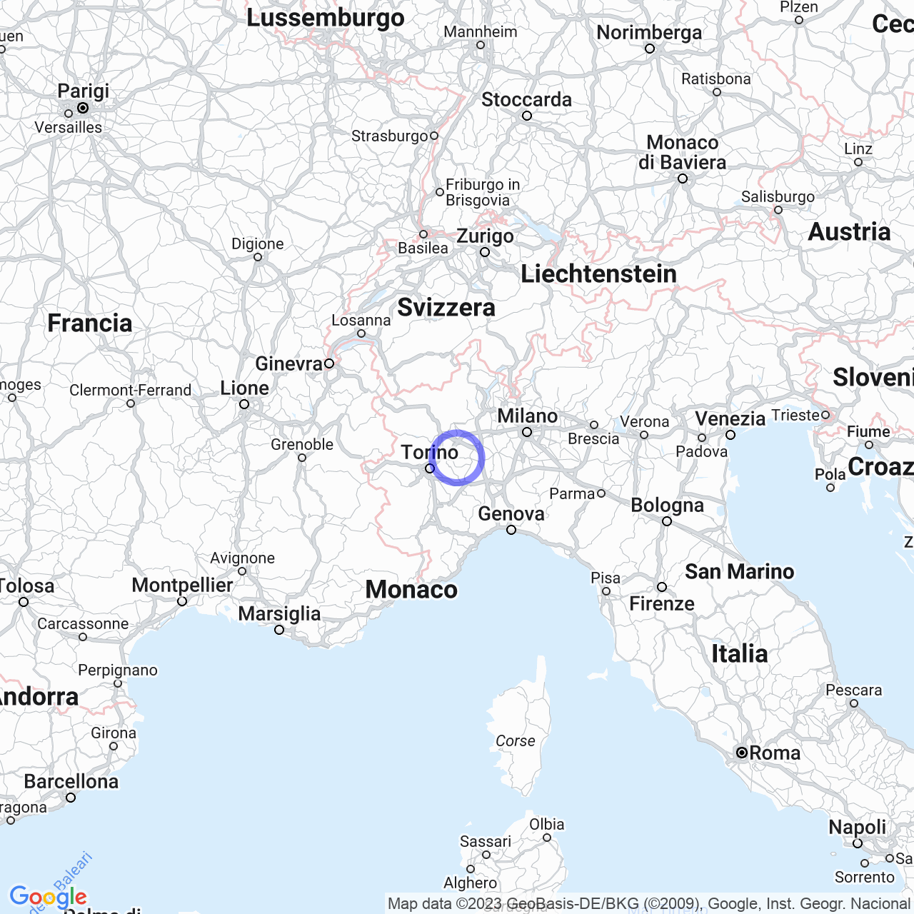 Mappa di Caravini in Crescentino