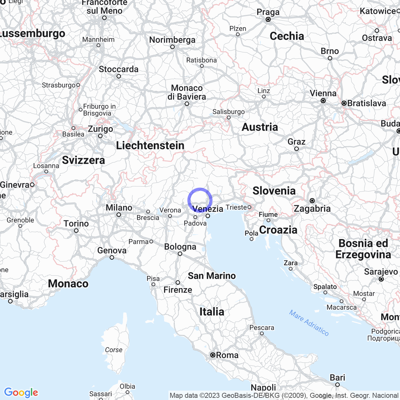 Mappa di Nogarè Zona Industriale in Crocetta del Montello