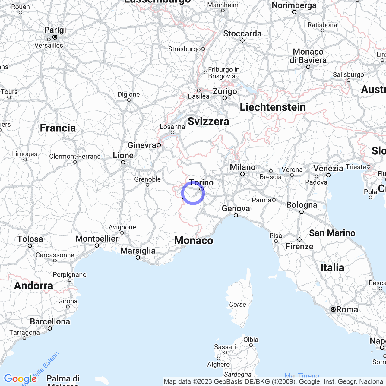 Mappa di Ravera in Cumiana