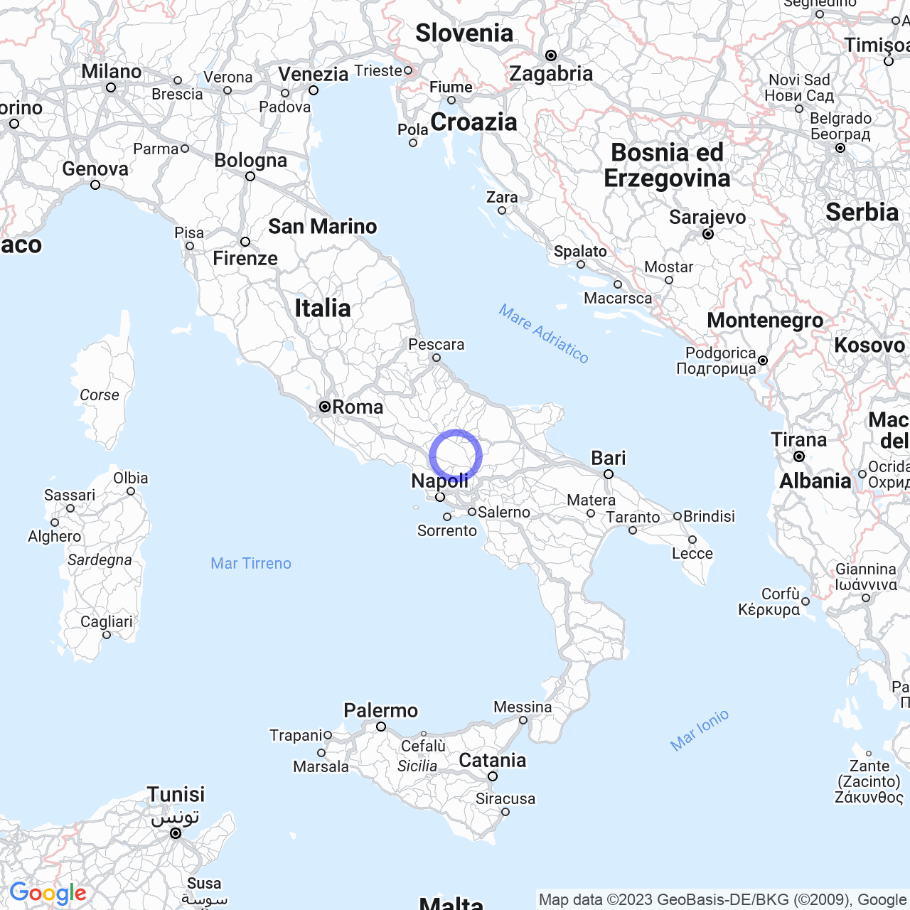 Mappa di Bocca della Selva in Cusano Mutri