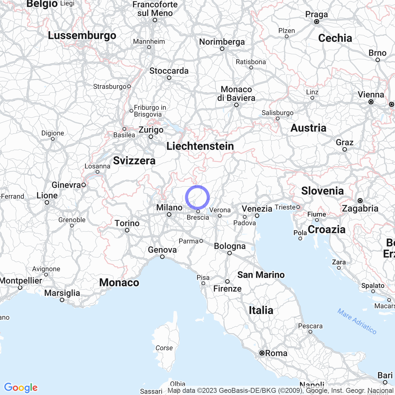 Mappa di Pesegata in Darfo Boario Terme