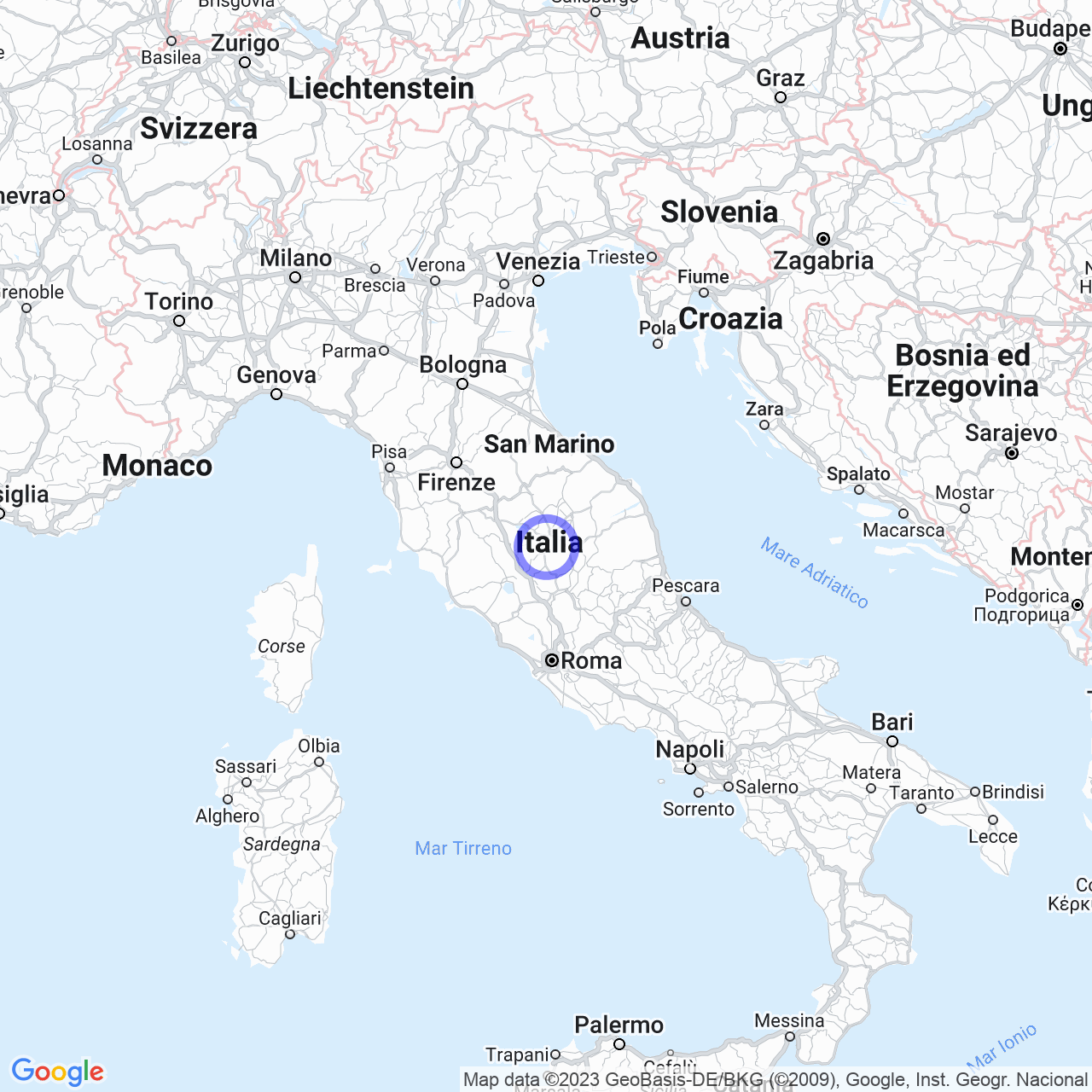 Mappa di San Niccolò di Celle in Deruta