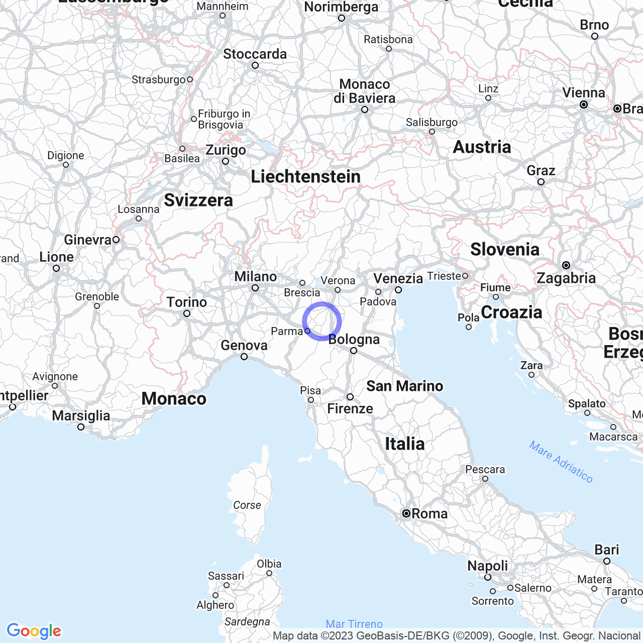 Mappa di Cantone Est in Dosolo