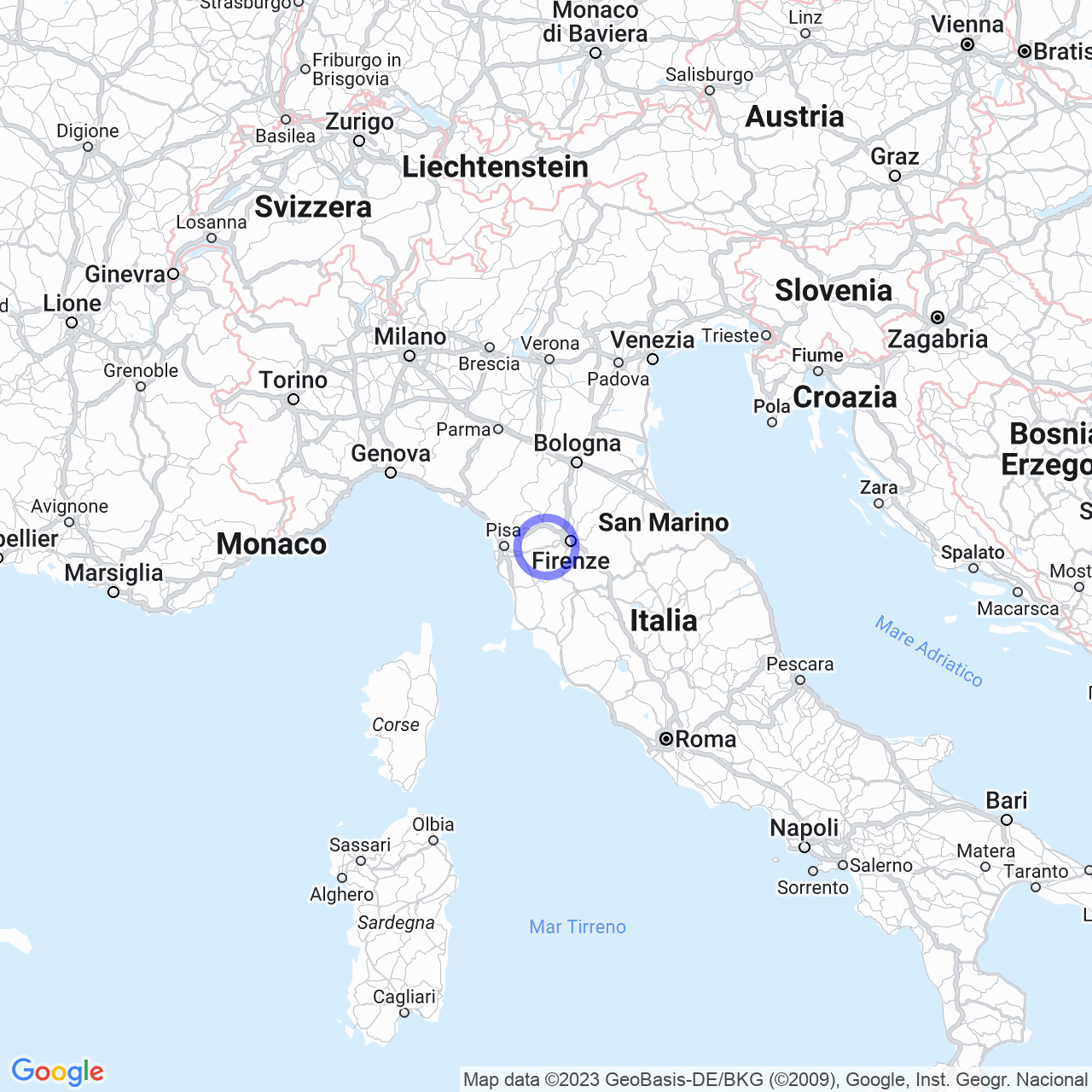 Mappa di Pozzale-case Nuove in Empoli