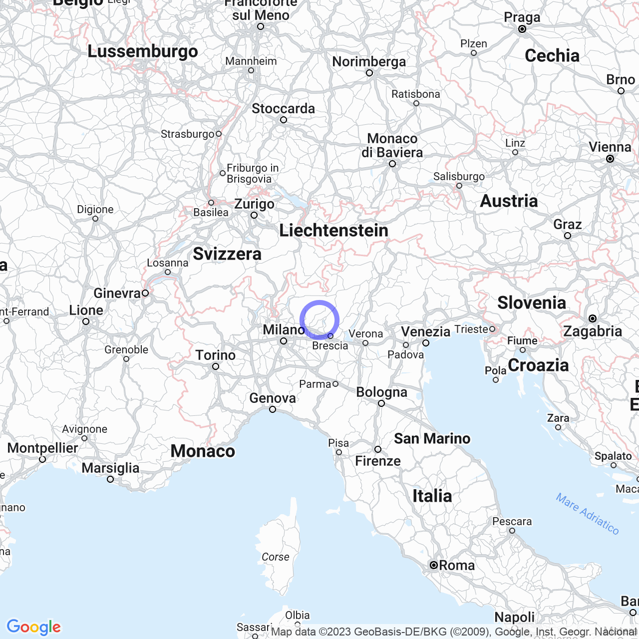 Mappa di Piangaiano in Endine Gaiano