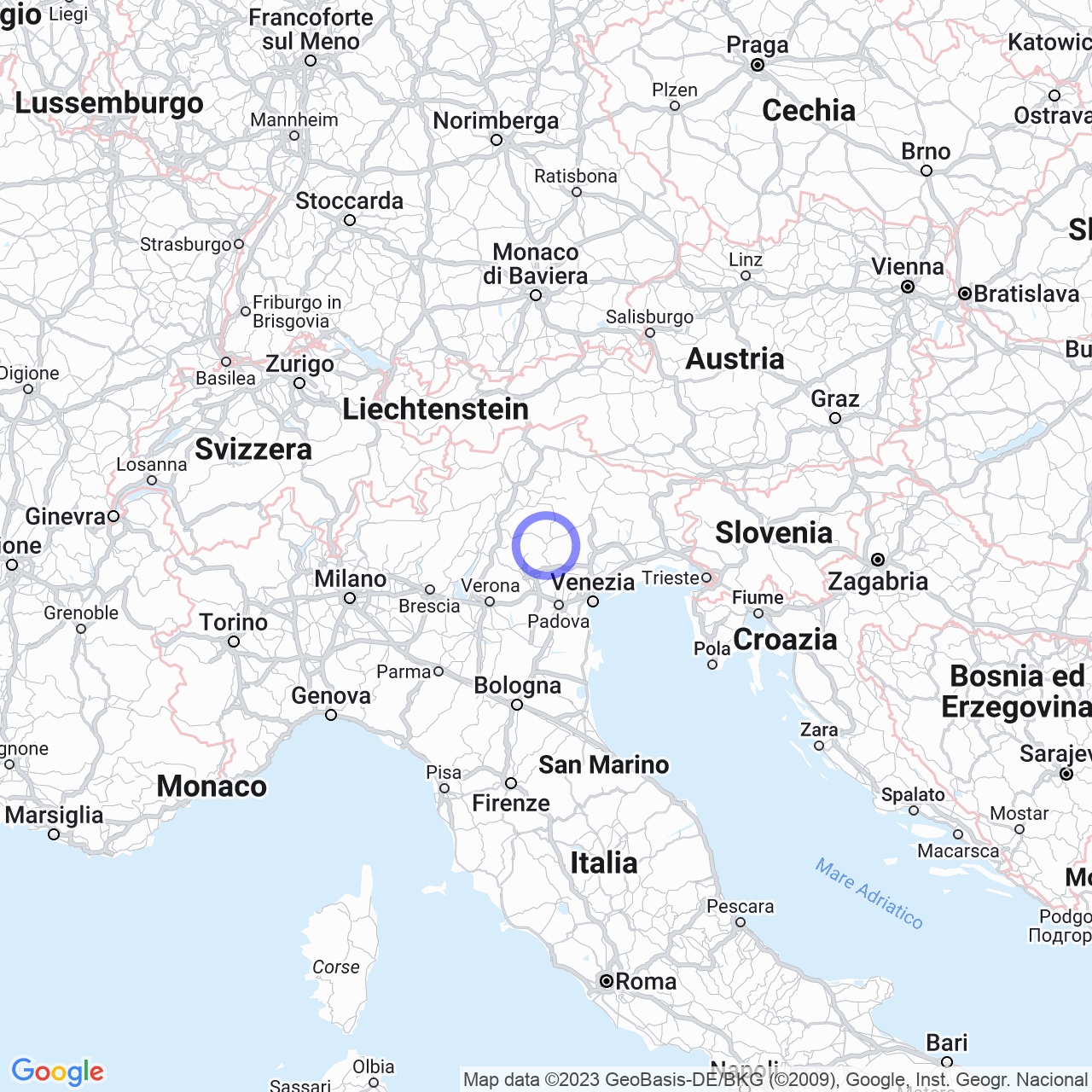 Mappa di Coldarco Sotto in Enego