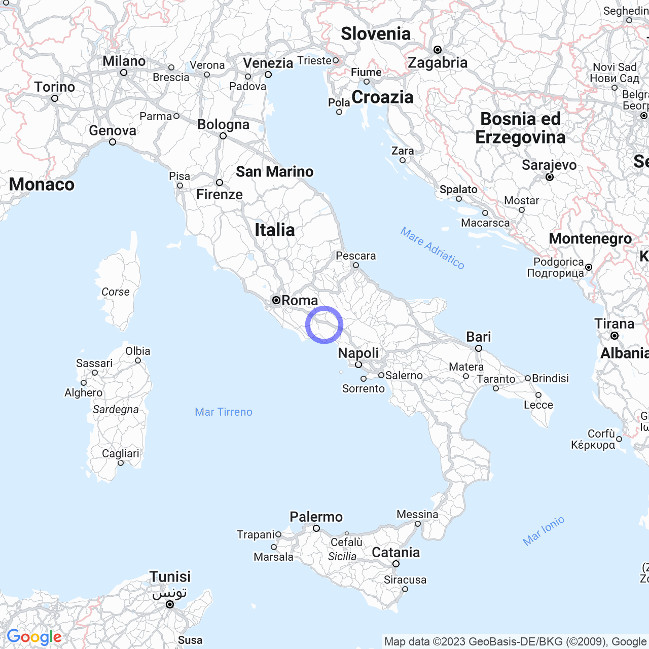 Mappa di Colle Manno in Falvaterra