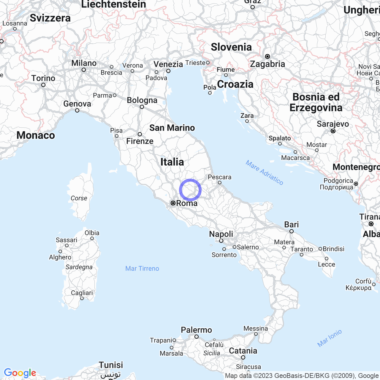 Mappa di Colle Mazzolino in Fiamignano