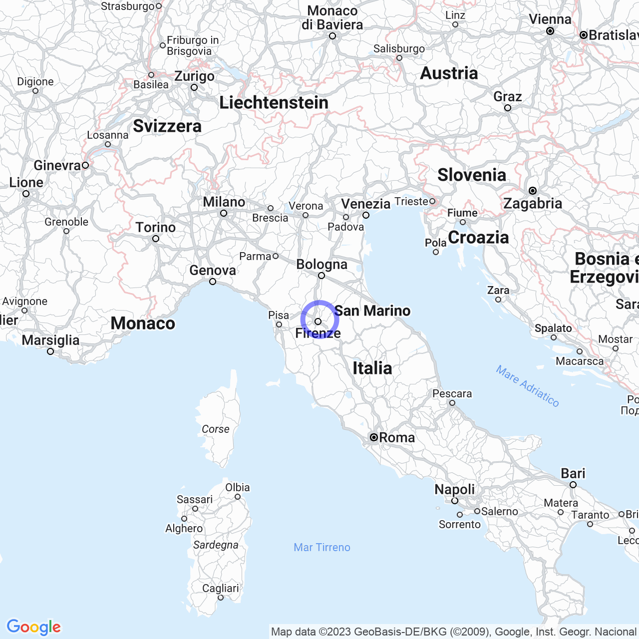 Mappa di San Jacopo Al Girone in Fiesole