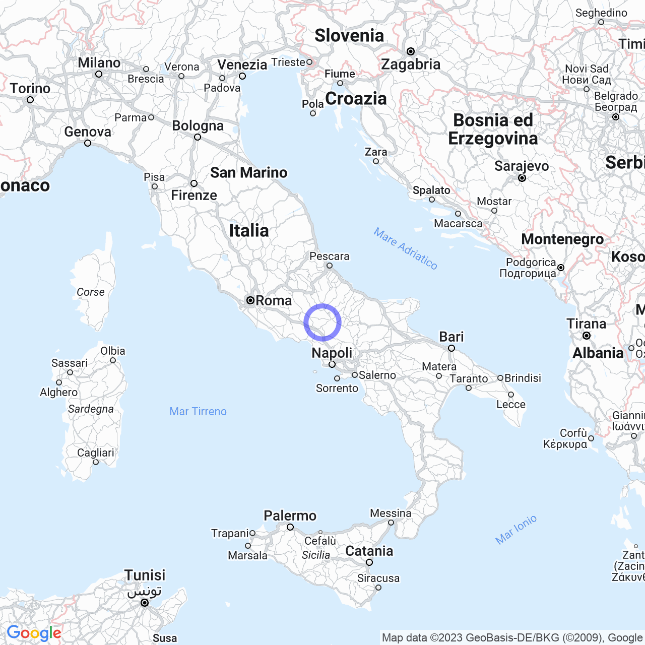 Mappa di Selvone in Filignano