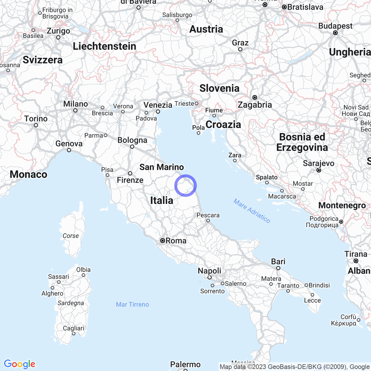 Mappa di Imbrecciata in Filottrano