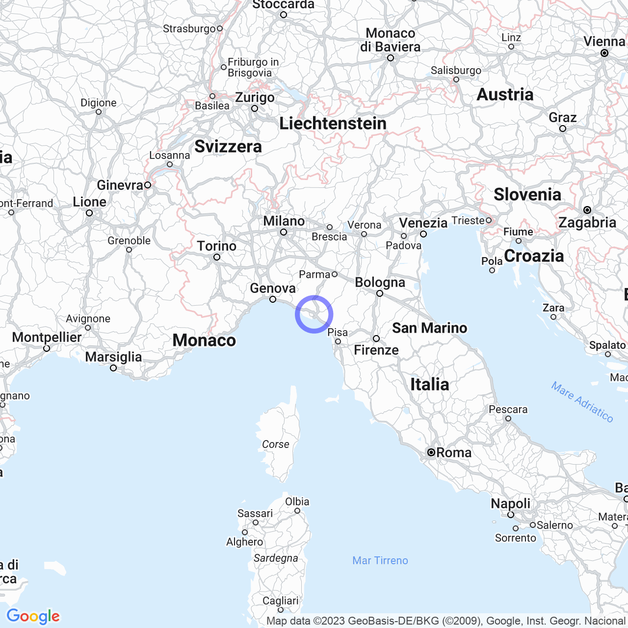 Mappa di Follomonte in Follo