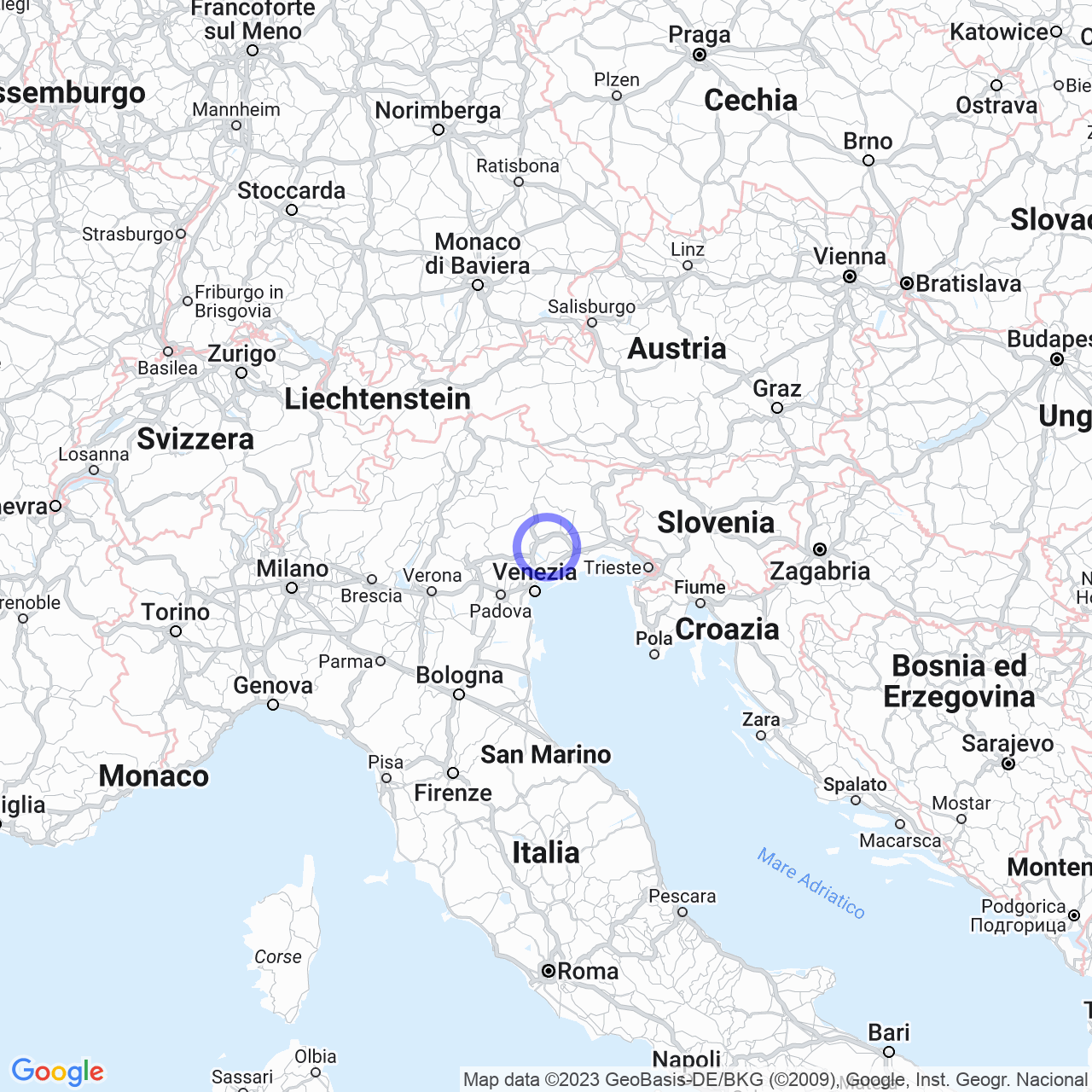 Mappa di Nucleo Casoni in Fontanelle