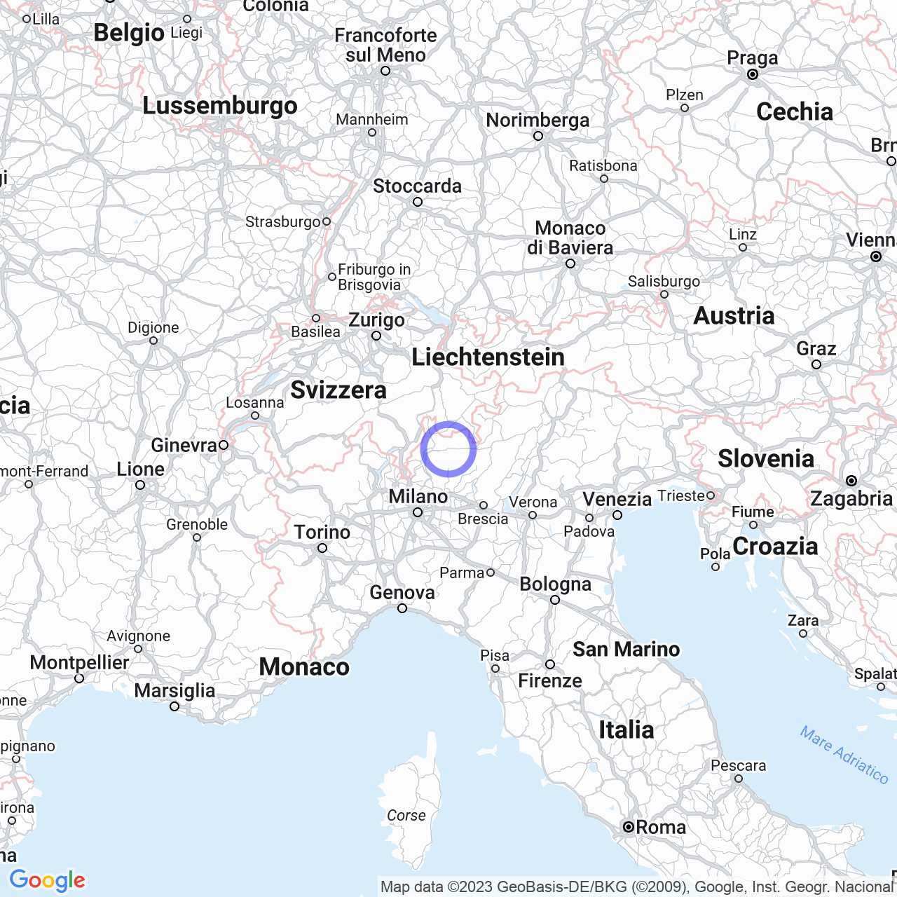 Mappa di Zona Provinciale in Forcola