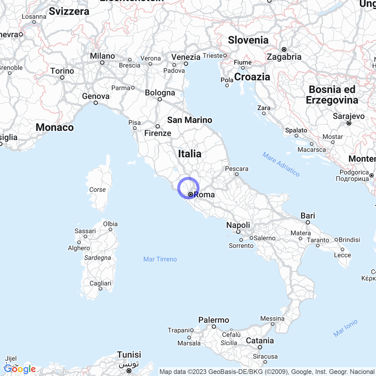 Mappa di Prato La Corte in Formello