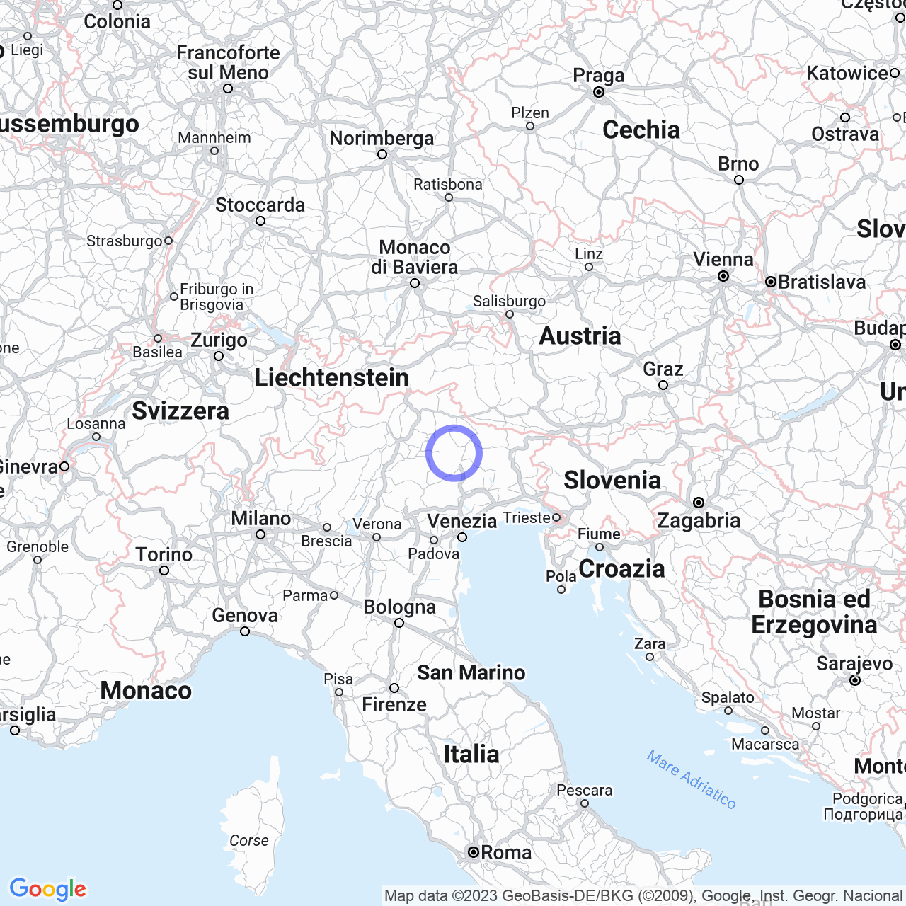 Mappa di Pralongo in Forno di Zoldo