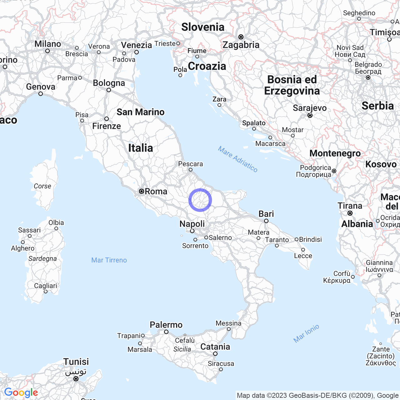 Mappa di Campofreddo IIi in Fossalto