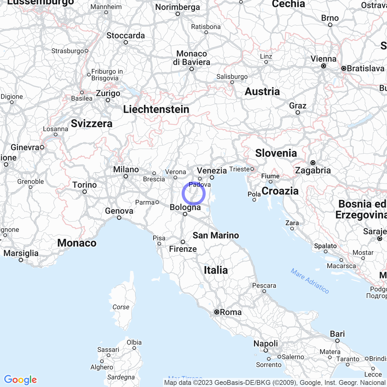 Mappa di Valle in Fratta Polesine