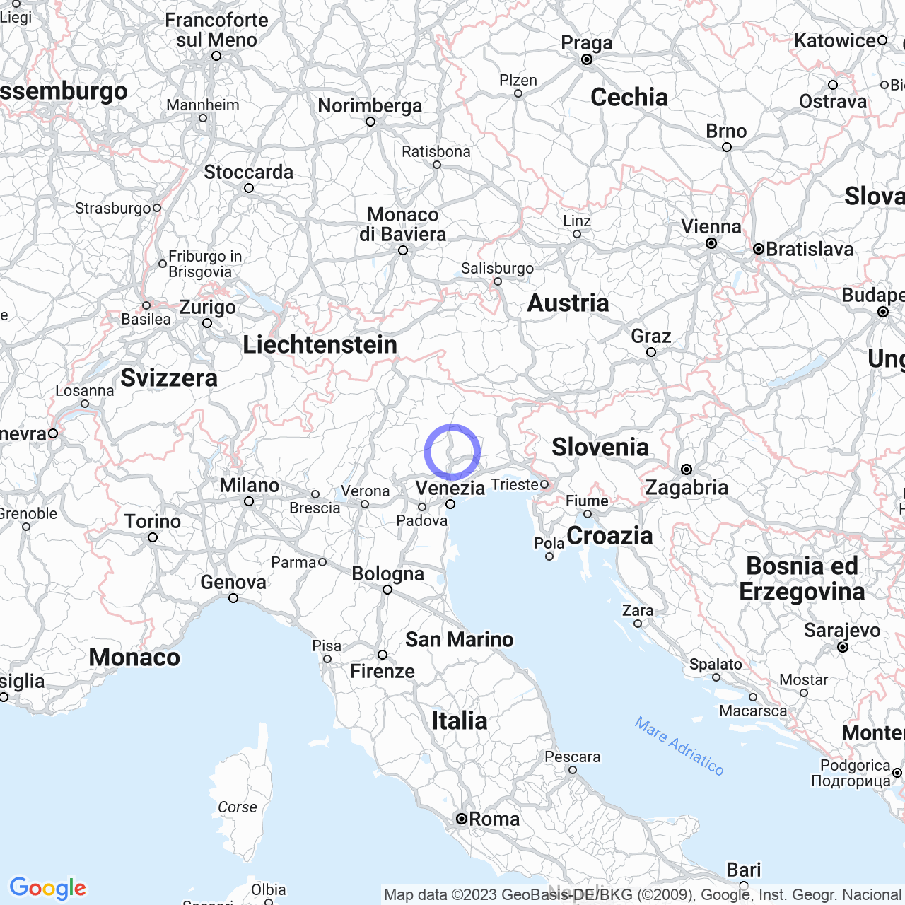 Mappa di Coilsola in Fregona