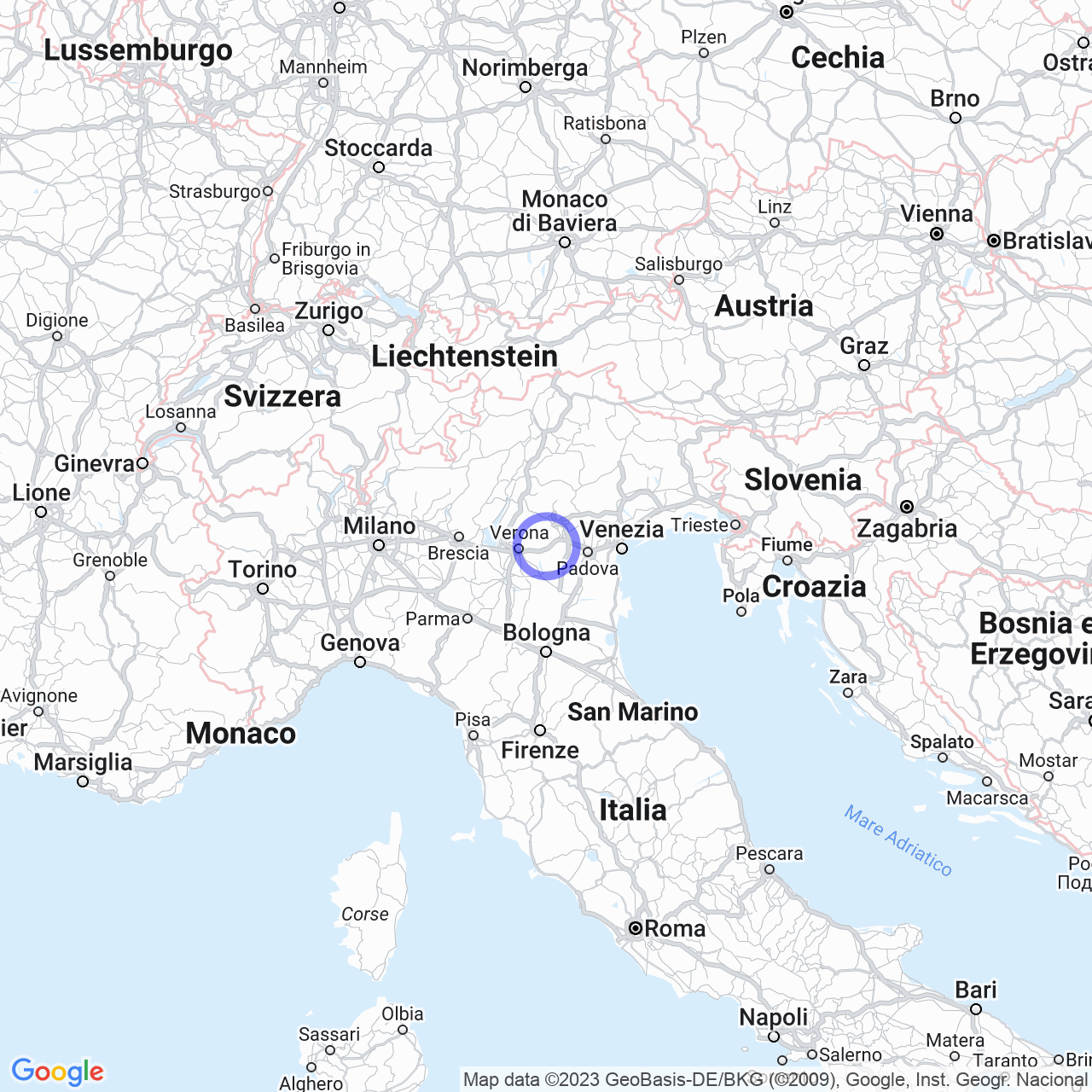 Mappa di Ciron in Gambellara