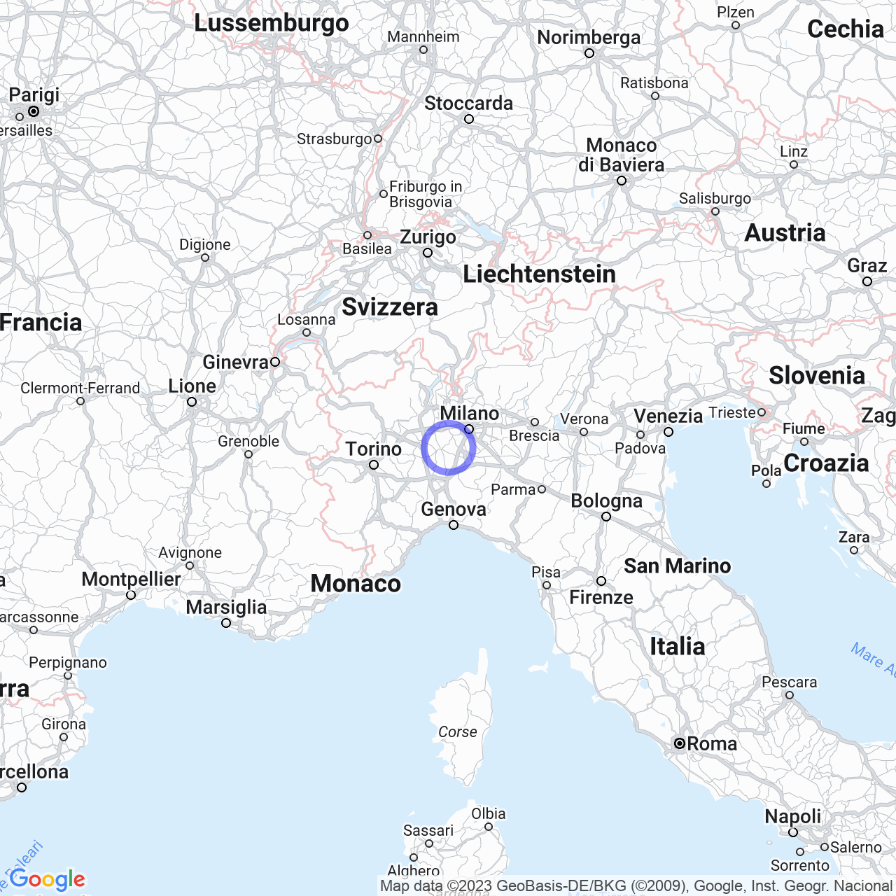 Mappa di Molino Isella in Gambolò