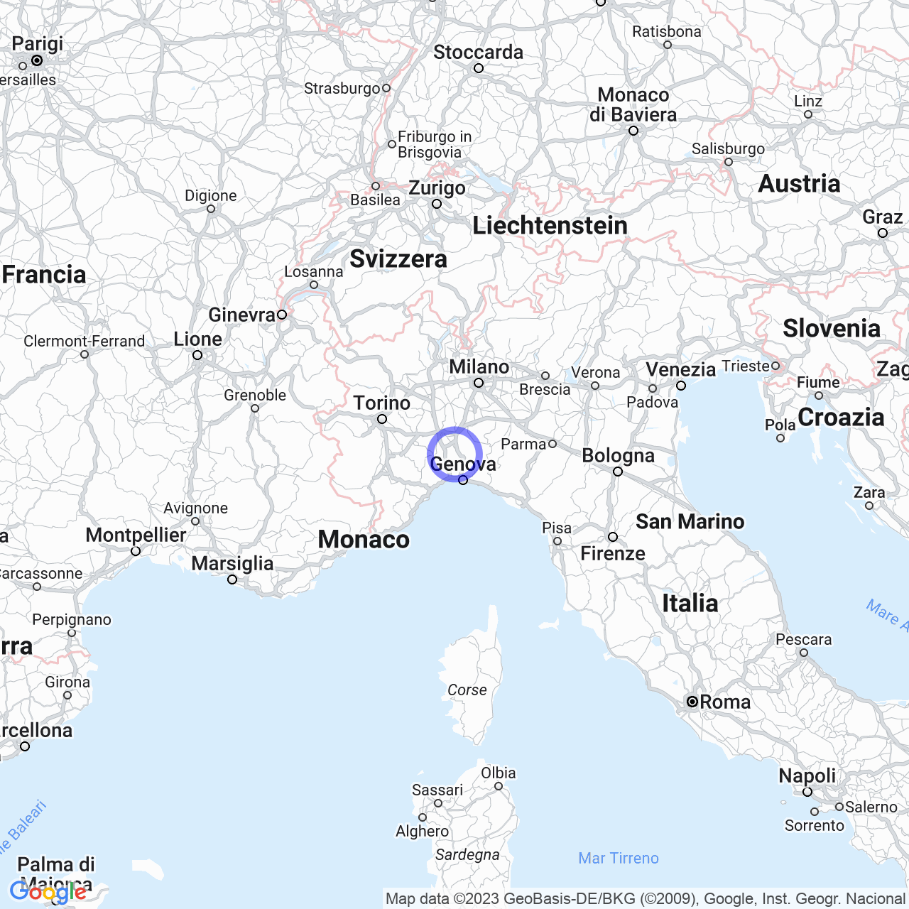 Mappa di Fossato Superiore in Gavi