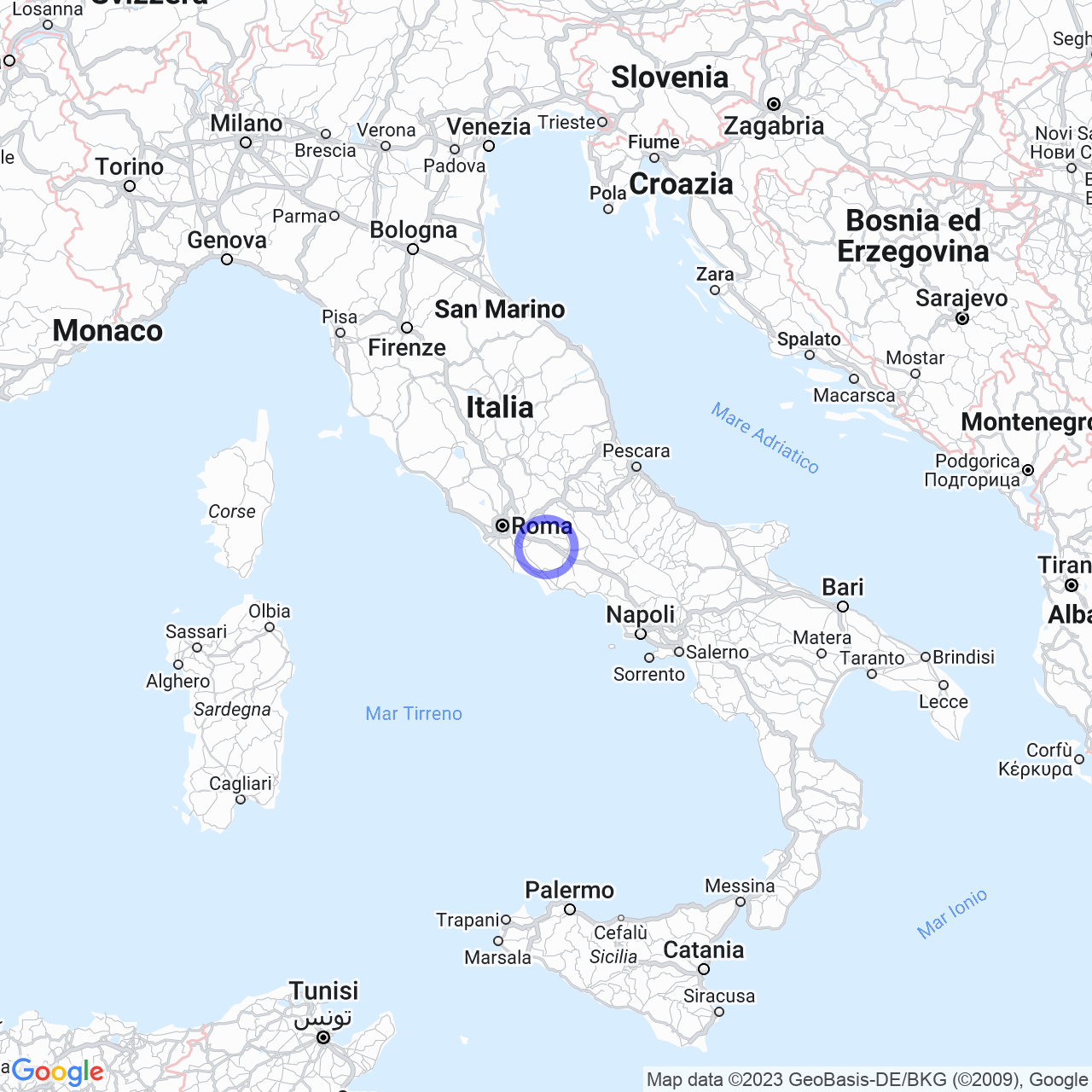 Mappa di Colle delle Torce in Gavignano