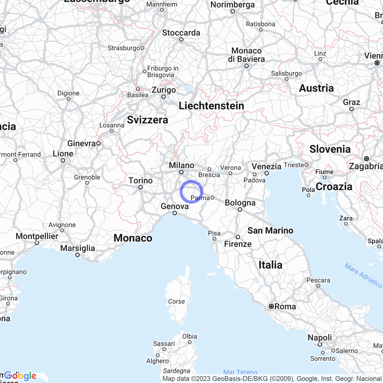 Mappa di Canneto Sopra in Gazzola