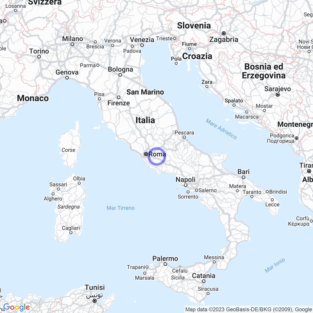 Mappa di Martorelle in Genazzano