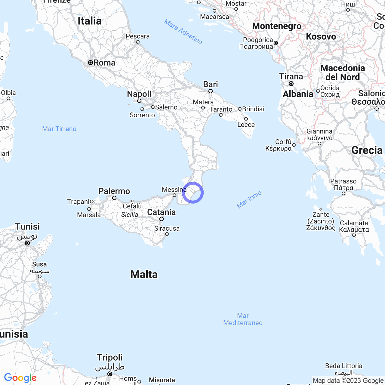 Mappa di Prestarona in Gerace