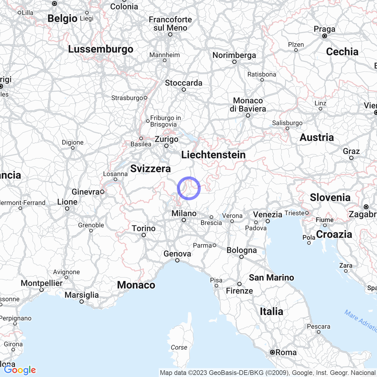 Mappa di Area Industriale in Gordona