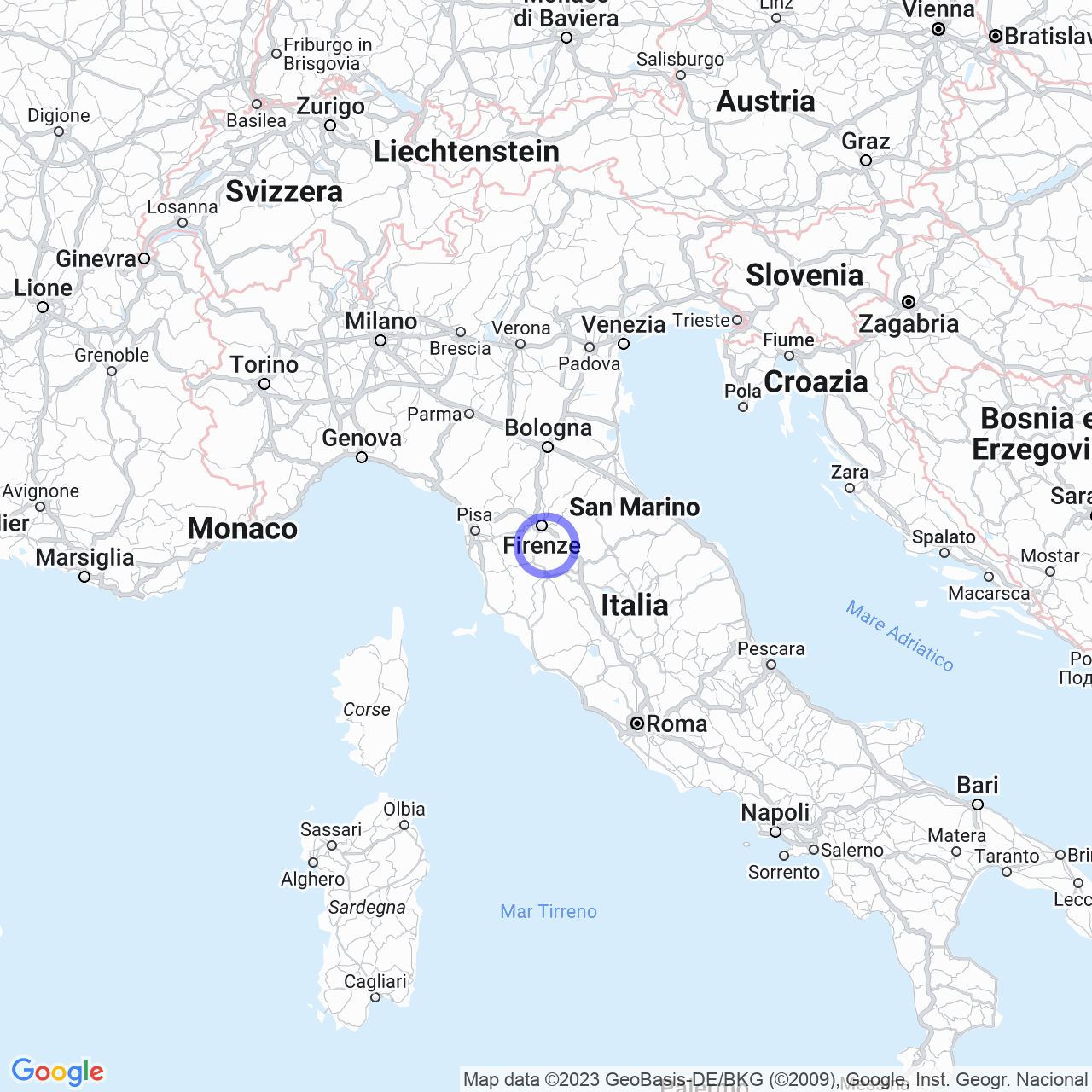 Mappa di Le Masse in Greve in Chianti