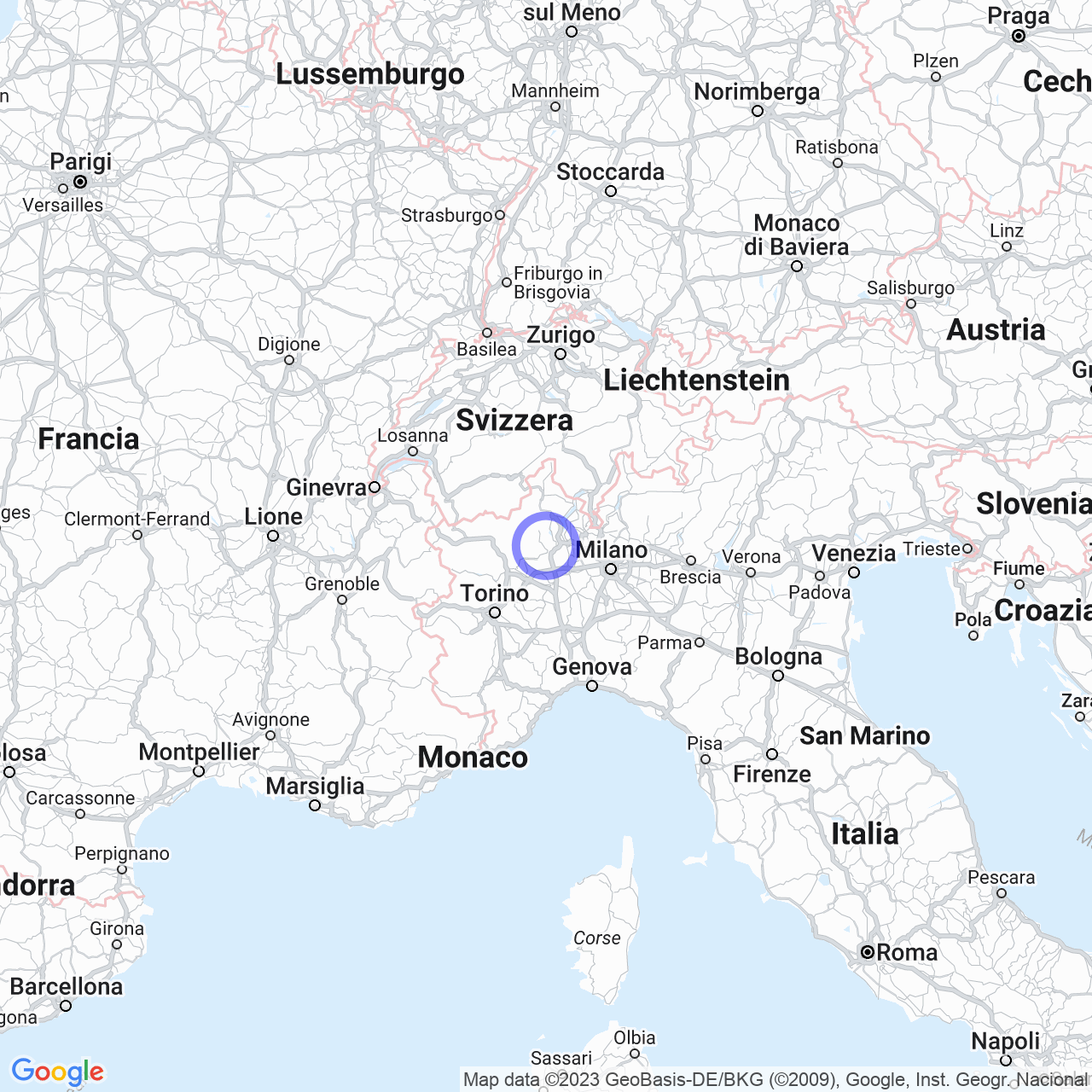 Mappa di Zona Industriale D1 in Grignasco