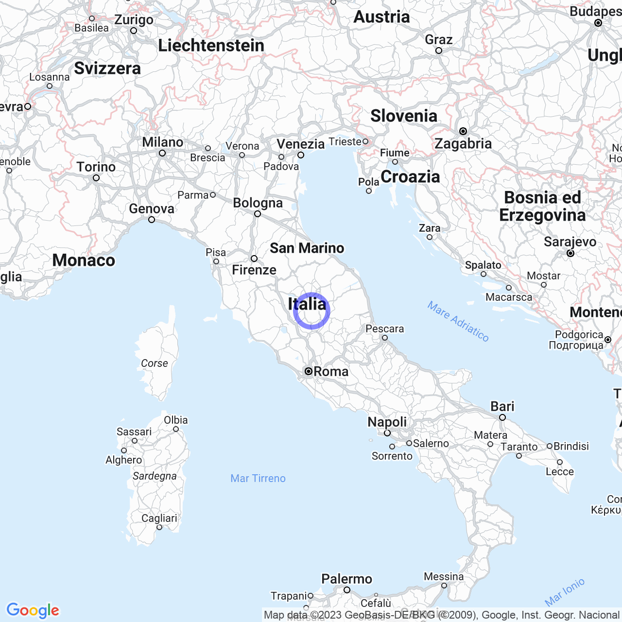 Mappa di Ponte di Ferro in Gualdo Cattaneo