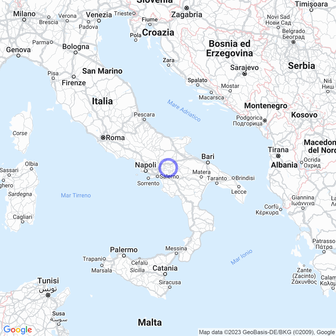 Mappa di Masseria Maiorano in Guardia Lombardi