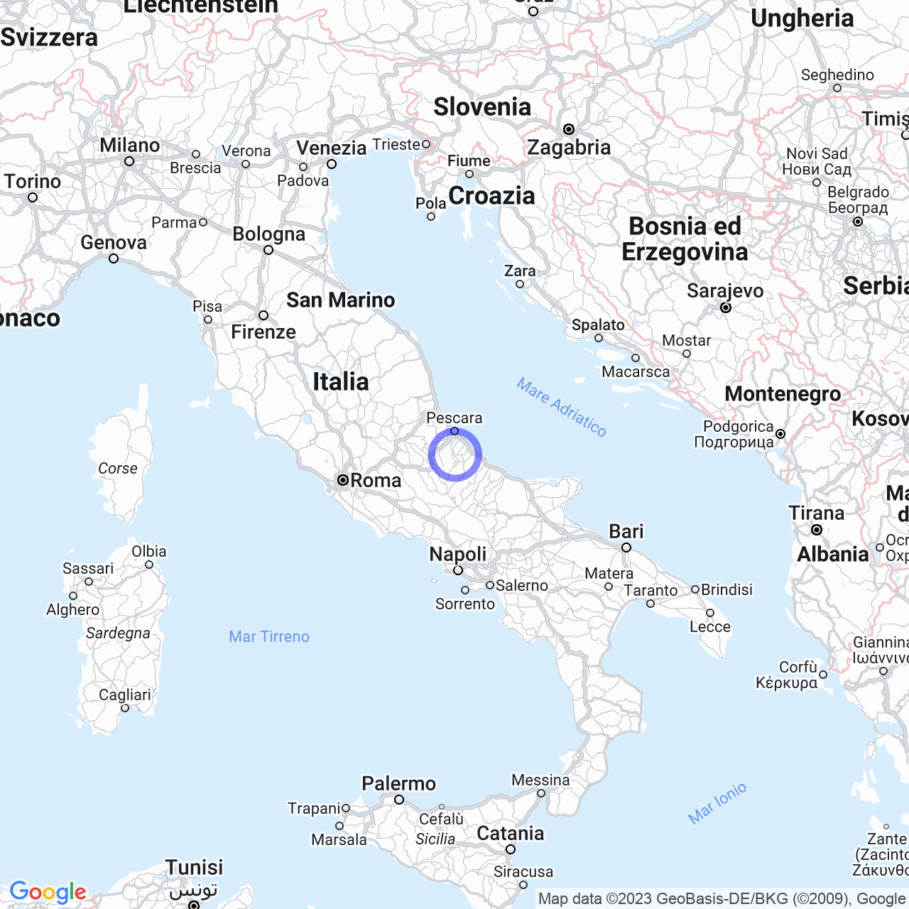 Mappa di Santa Lucia in Guardiagrele