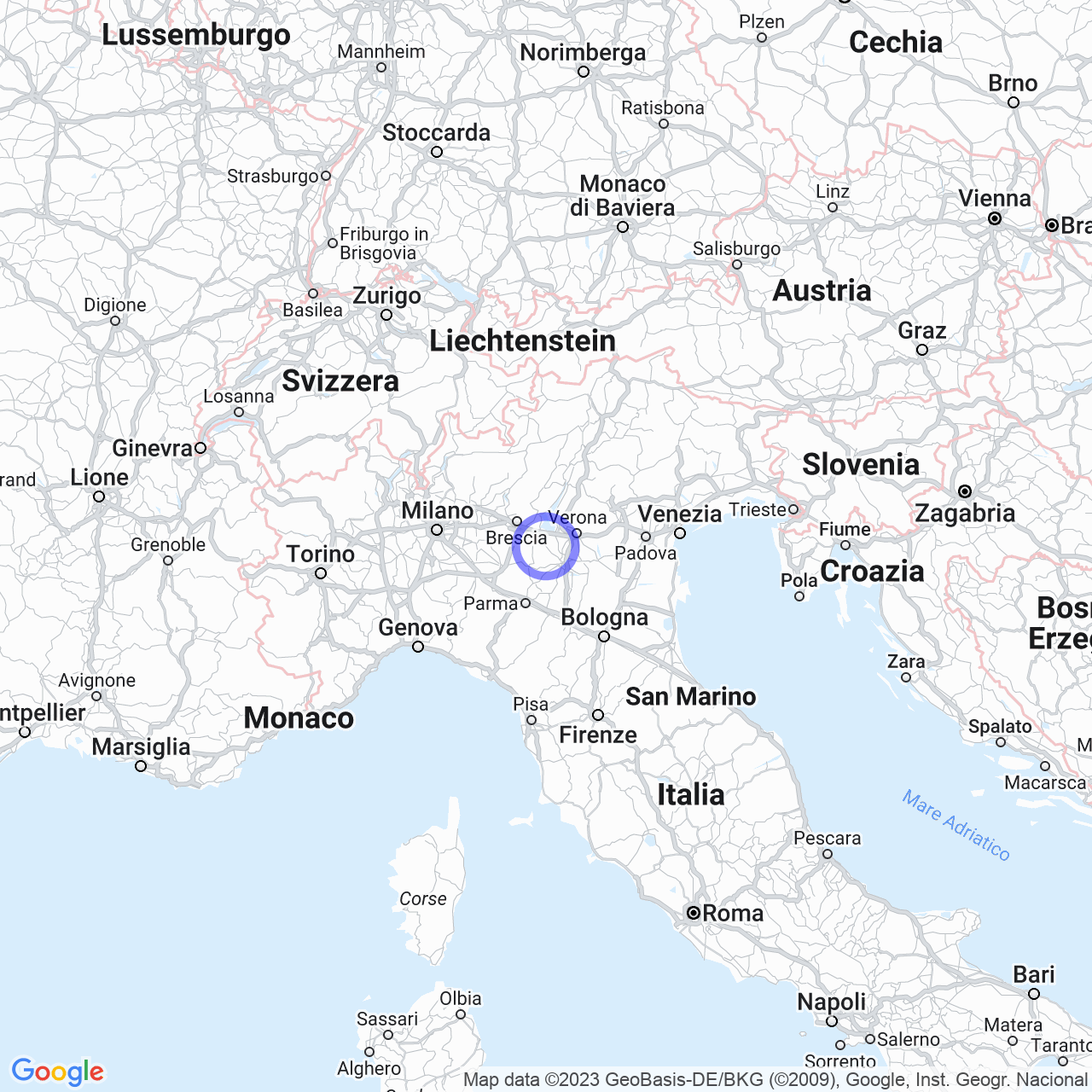 Mappa di Zancane in Guidizzolo