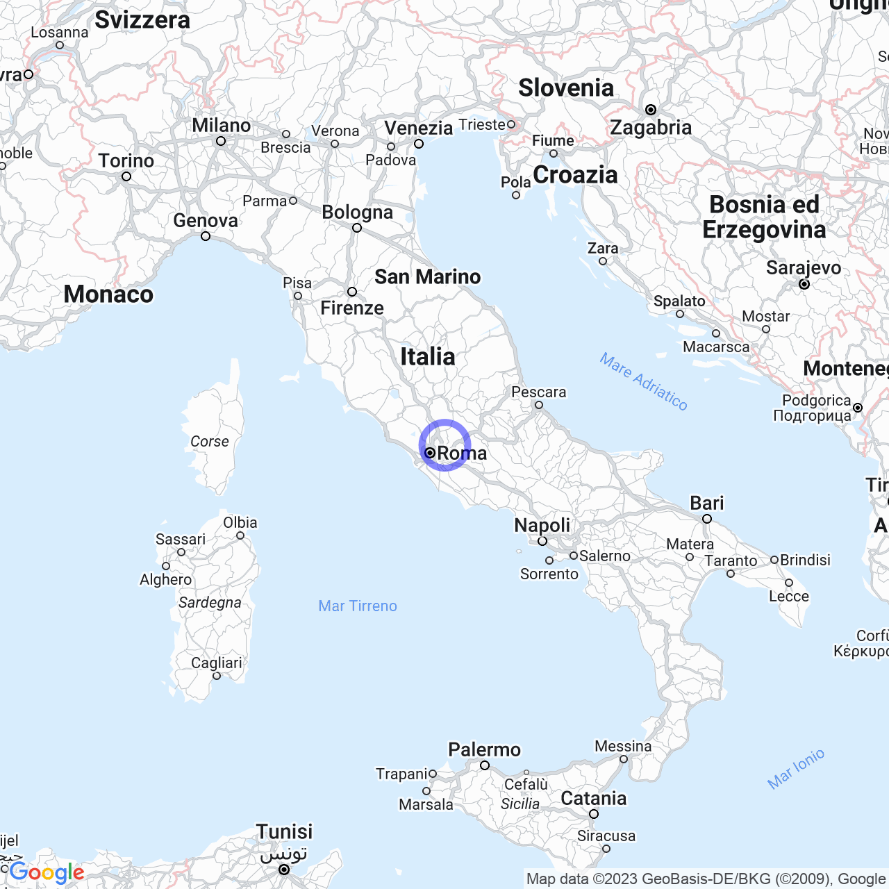 Mappa di Albuccione in Guidonia Montecelio