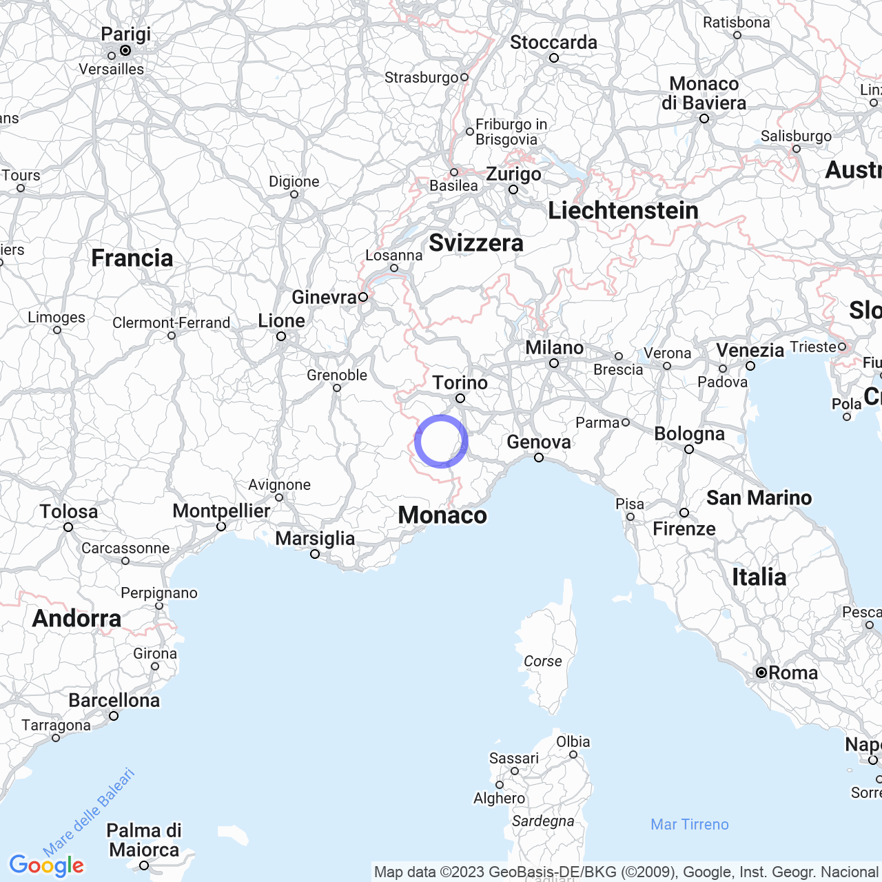 Mappa di Perotti in Isasca