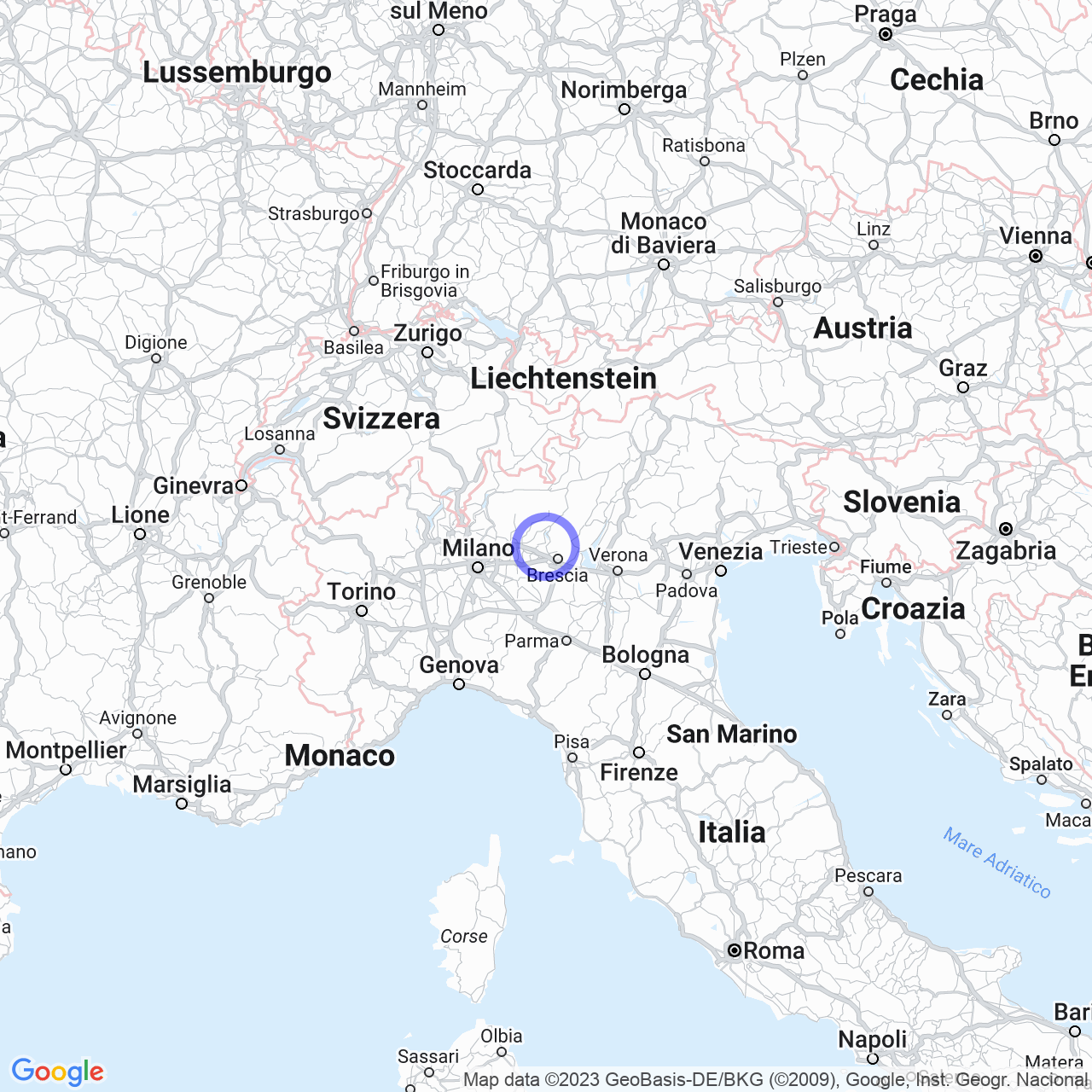 Mappa di Ciochet in Iseo