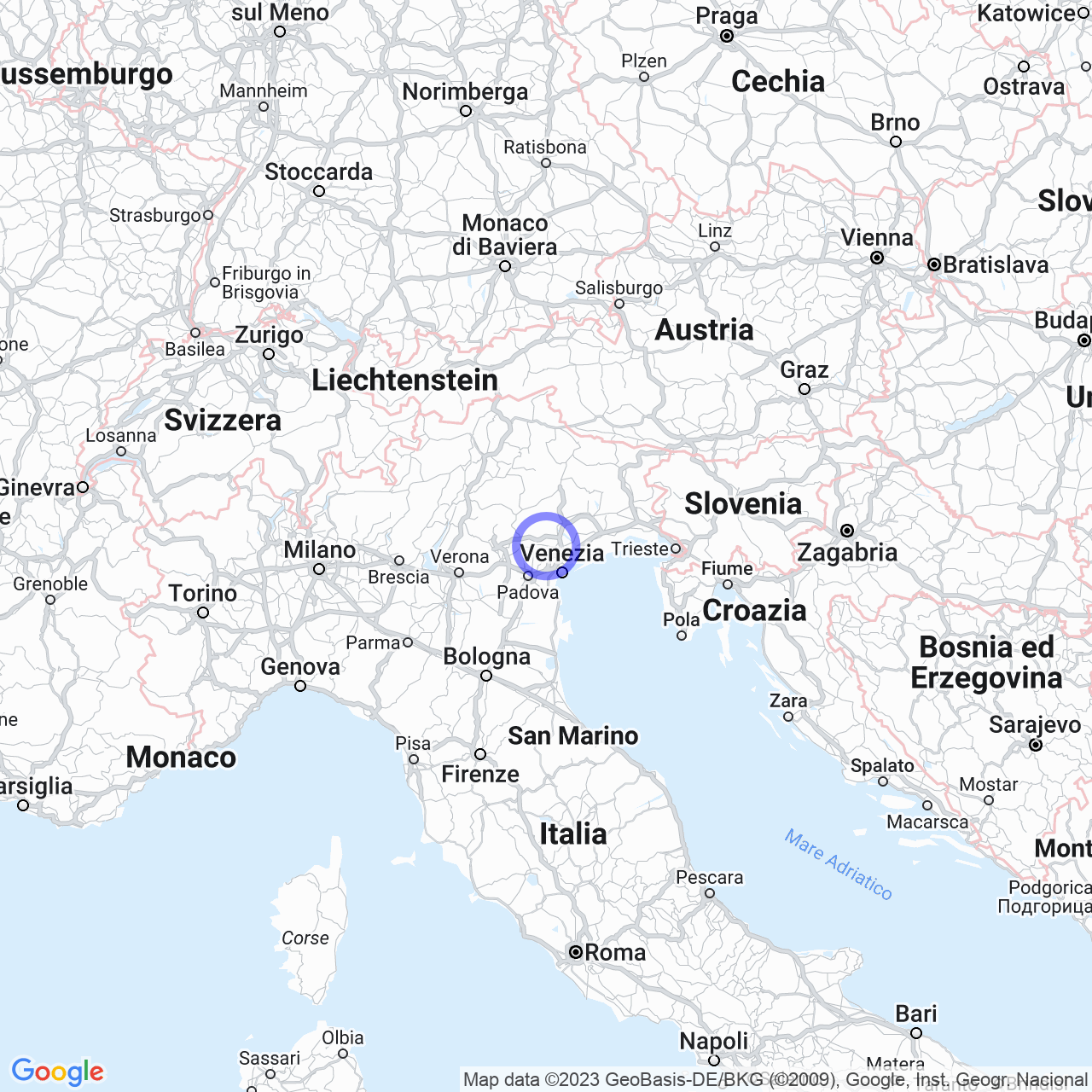 Mappa di Case Mori in Istrana