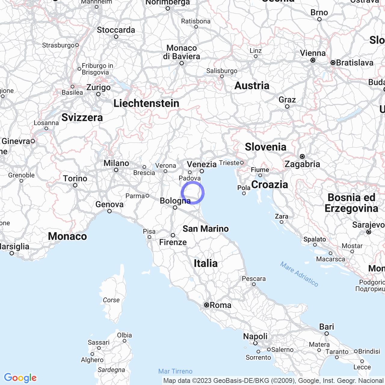 Jolanda di Savoia: the Italian municipality that is located below sea level.