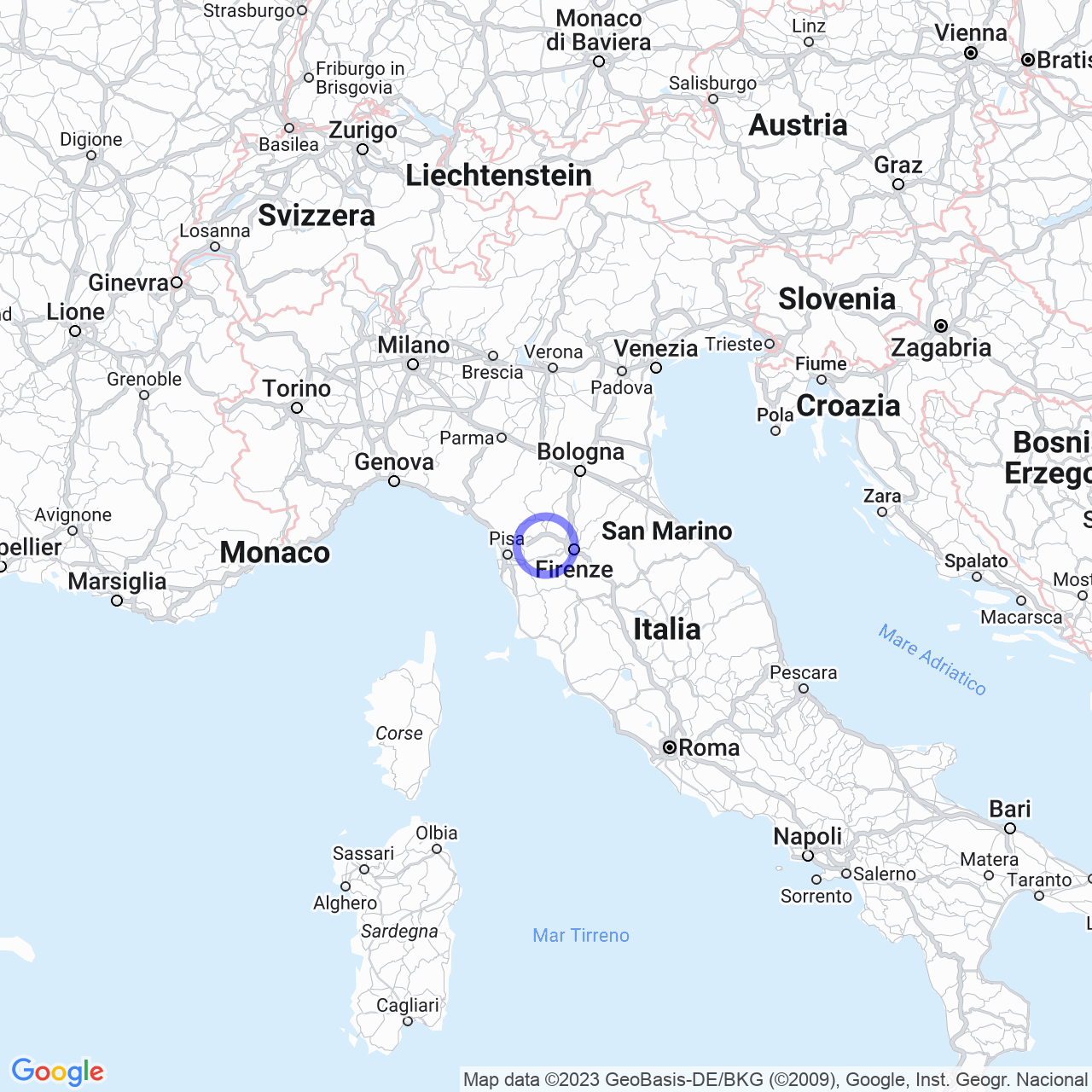 Mappa di La Casuccia in Lamporecchio